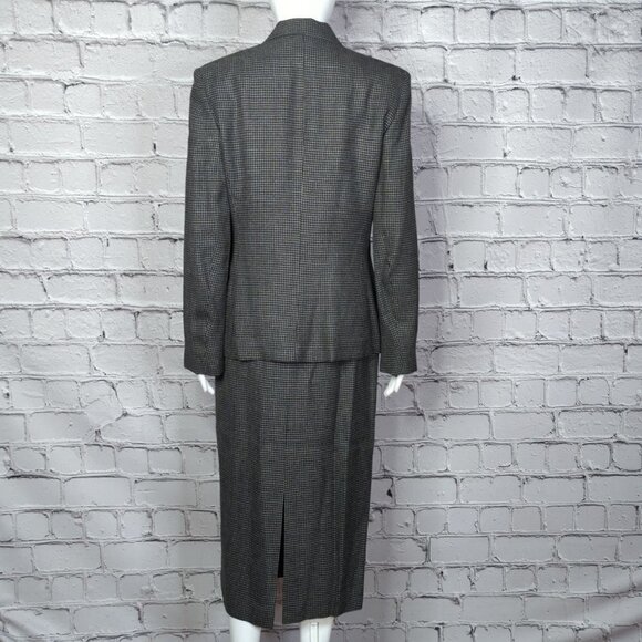 Jones Wear Houndstooth Woolen Jacket and Skirt Set, Women's Small - Picture 5 of 16